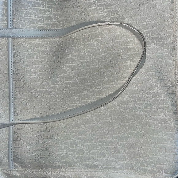 Authentic Vintage 2000’s Christian Dior White Canvas Trotter Tote - Picture 7 of 9